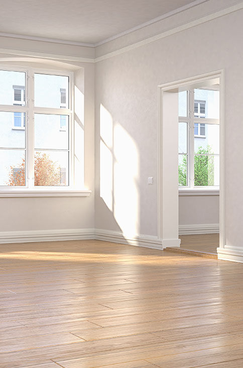 Entrümpelter Raum in München